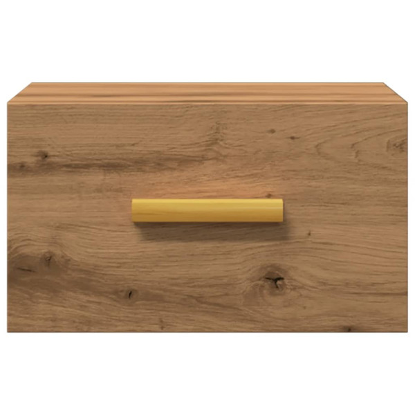 Mesitas de noche de pared 2 uds color roble artisan 35x35x20 cm M 4