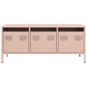 Móvel de TV 101.5x39x43.5 cm aço laminado a frio rosa 4