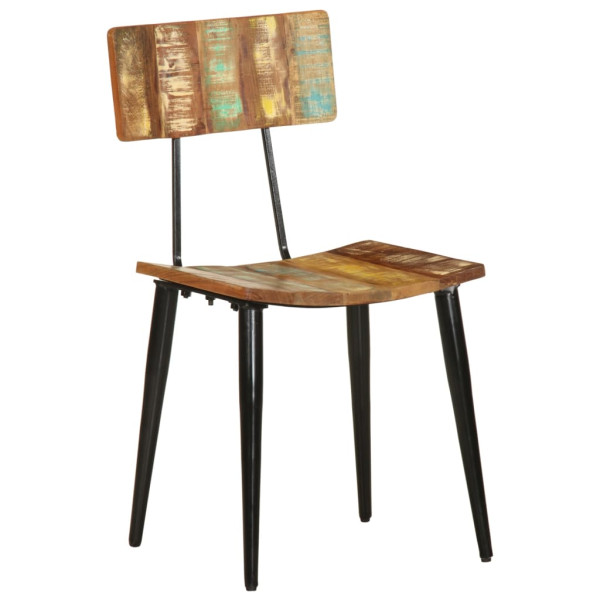 Sillas de comedor 2 unidades madera maciza reciclada M 3