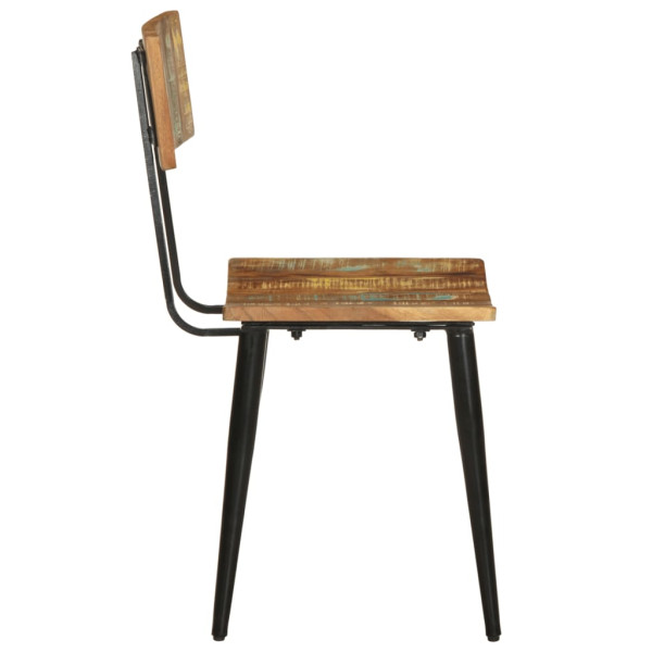 Sillas de comedor 2 unidades madera maciza reciclada M 5