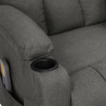 Sillón de masaje eléctrico tela gris oscuro 5