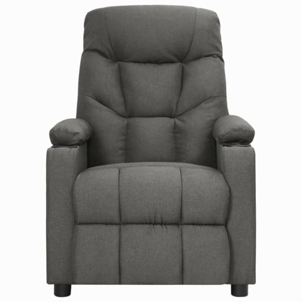 Sillón de masaje elevable tela gris oscuro M 3