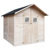 Caseta de almacenamiento de jardín de madera 226x248x218 cm 1
