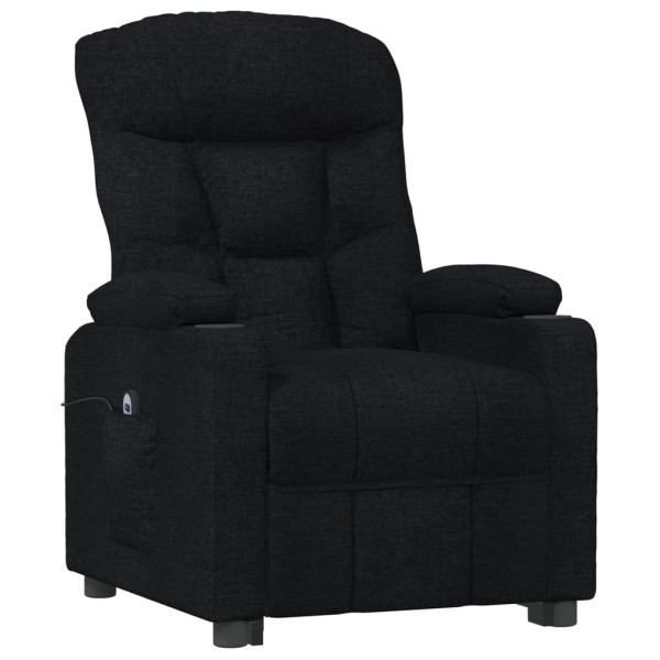 Sillón reclinable eléctrico de tela negro M 3