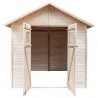Caseta de almacenamiento de jardín de madera 226x248x218 cm 4