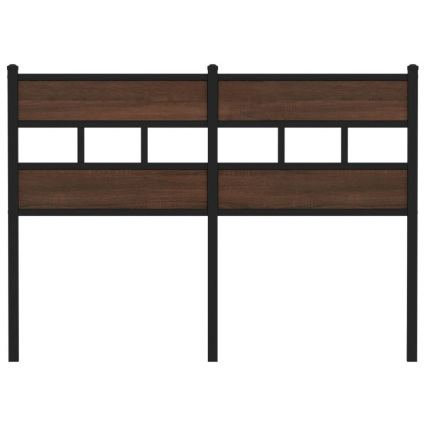 Cabeceira de cama 120cm derivados madeira/aço carvalho castanho M 3