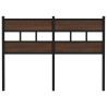 Cabeceira de cama 120cm derivados madeira/aço carvalho castanho 3