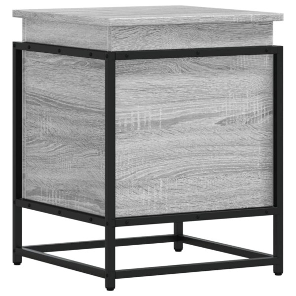 Caja de almacenaje con tapa madera gris Sonoma 40x40x51.5 cm M 2