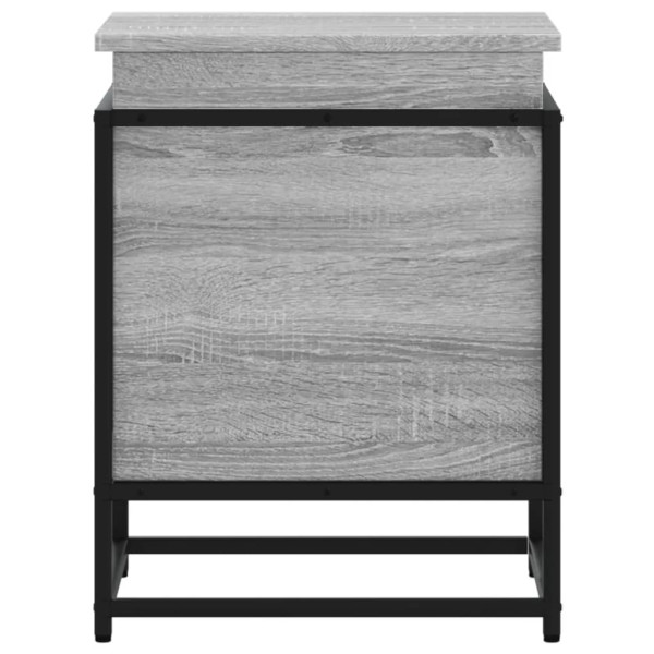 Caja de almacenaje con tapa madera gris Sonoma 40x40x51.5 cm M 4