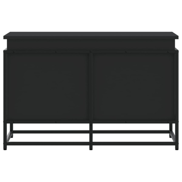 Caja almacenaje con tapa madera ingeniería negro 80x40x51.5 cm M 4