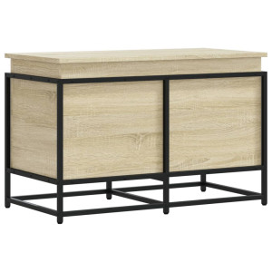 Caja de almacenaje con tapa madera roble Sonoma 80x40x51.5 cm H