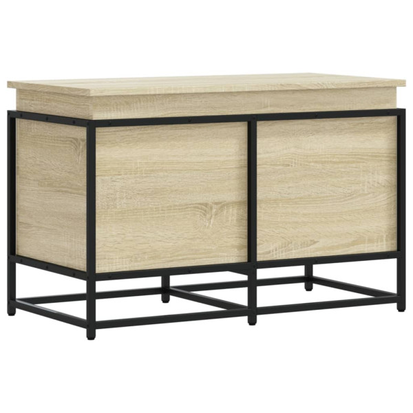 Caja de almacenaje con tapa madera roble Sonoma 80x40x51.5 cm M 2