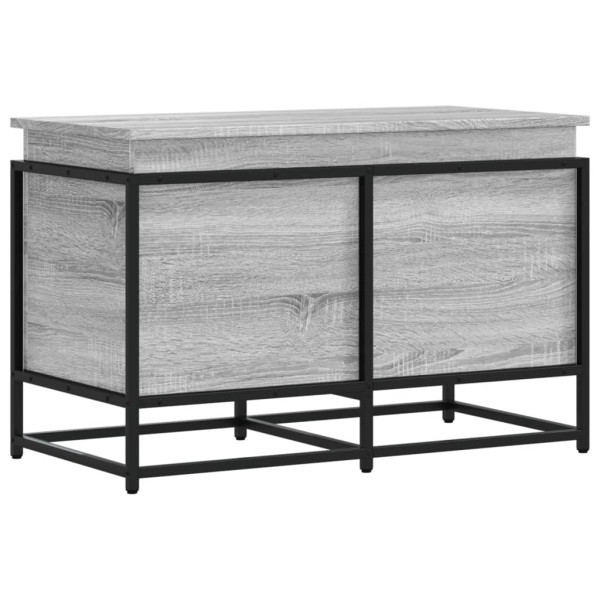 Caja de almacenaje con tapa madera gris Sonoma 80x40x51.5 cm M 2