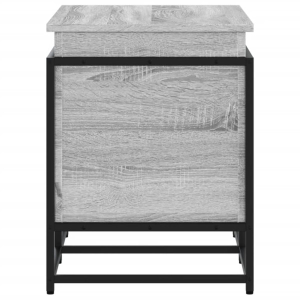 Caja de almacenaje con tapa madera gris Sonoma 80x40x51.5 cm M 5
