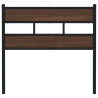 Cabeceira de cama 90 cm derivados madeira/aço carvalho castanho 3