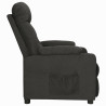 Sillón reclinable de tela negro 3