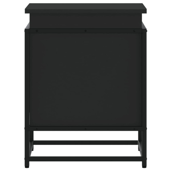 Caja almacenaje con tapa madera ingeniería negro 40x40x51.5 cm M 4