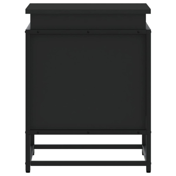 Caja almacenaje con tapa madera ingeniería negro 40x40x51.5 cm M 5