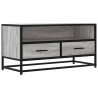 Mueble TV madera ingeniería y metal roble ahumado 80x34.5x40 cm 2