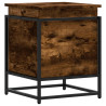 Caja de almacenaje con tapa madera roble ahumado 40x40x51.5 cm 2