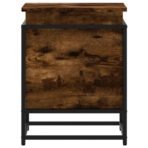 Caja de almacenaje con tapa madera roble ahumado 40x40x51.5 cm M 4