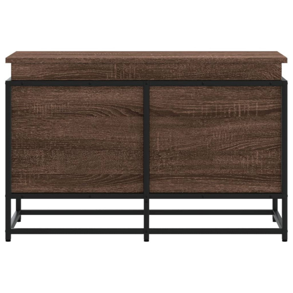 Caja de almacenaje con tapa madera marrón roble 80x40x51.5 cm M 4