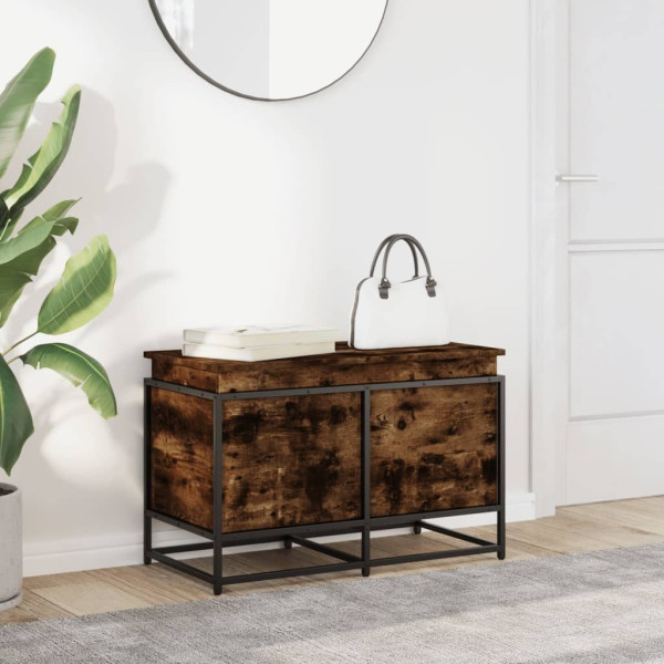 Caixa de arrumação com tampa derivados madeira carvalho fumado M 3