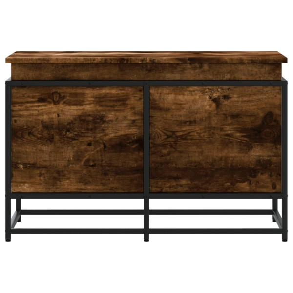 Caja de almacenaje con tapa madera roble ahumado 80x40x51.5 cm M 4