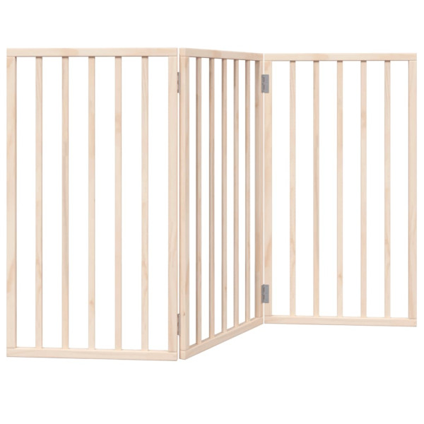 Puerta para perros plegable 3 paneles madera de álamo 150 cm M 2