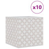 Cajas almacenaje plegables 10 uds no tejida crema 32x32x32 cm 2