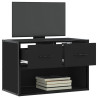 Mueble de TV metal y madera de ingeniería negro 60x31x39.5 cm 3
