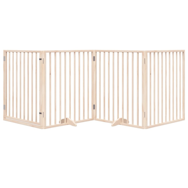 Puerta para perros plegable 4 paneles madera de álamo 320 cm M 3