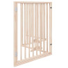 Puerta para perros plegable 4 paneles madera de álamo 320 cm 5