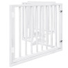Porta dobrável para cachorro com 4 painéis madeira de choupo branco 320cm 5