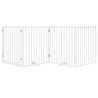 Puerta para perros plegable 4 paneles madera álamo blanca 320cm 3