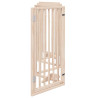 Puerta para perros plegable 6 paneles madera de álamo 300 cm 5
