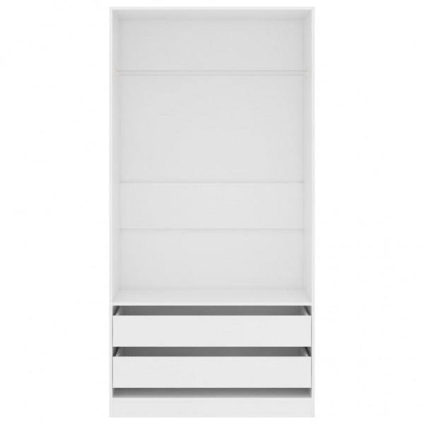 Roupeiro 100x50x200 cm derivados de madeira branco M 4