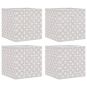Caixas de armazenamento dobrável 4uds tecido não-tecido creme 32x32x32cm 2