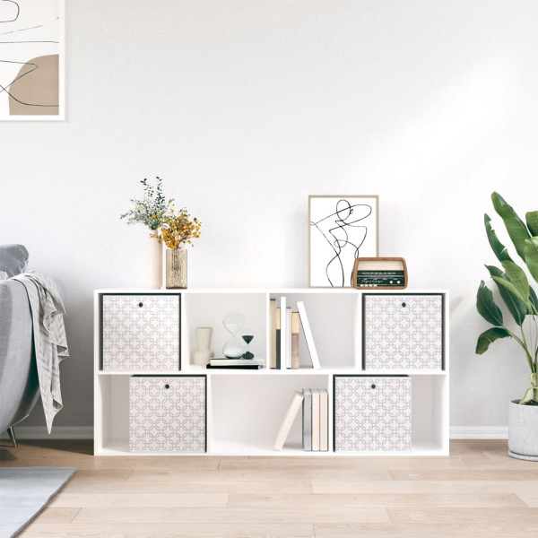 Cajas almacenaje plegables 4uds tela no tejida crema 32x32x32cm M 4