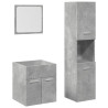 Set muebles de baño 2 piezas madera contrachapada gris hormigón 2