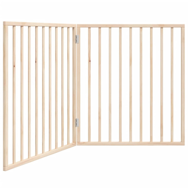 Puerta para perros plegable 2 paneles madera de álamo 160 cm M 2