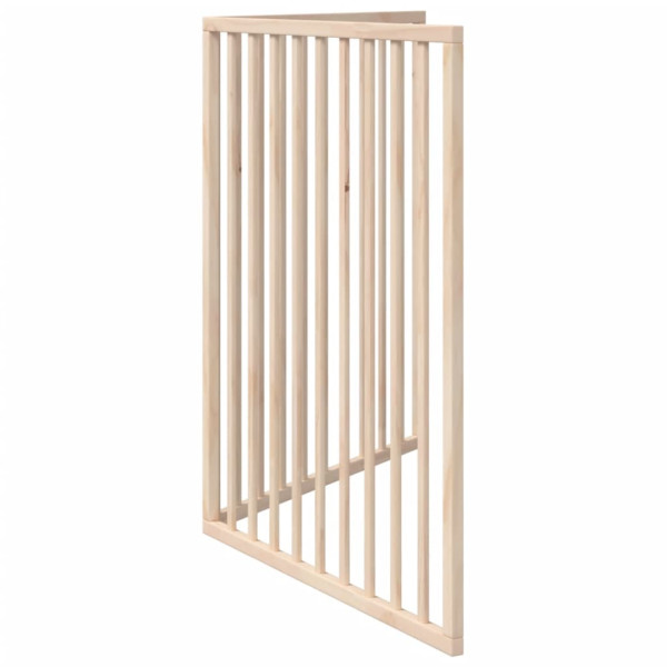 Puerta para perros plegable 2 paneles madera de álamo 160 cm M 5