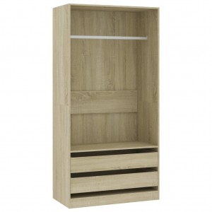 Armario madera contrachapada color roble Sonoma 100x50x200 cm H