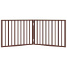 Puerta para perros plegable 2 paneles madera álamo marrón 160cm 4