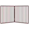 Porta dobrável para cachorro 2 painéis madeira de choupo marrom 160cm 4