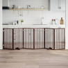 Puerta para perros plegable 6 paneles madera álamo marrón 300cm 1