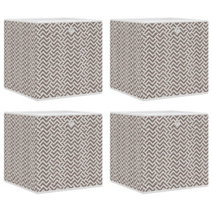 Cajas almacenaje plegables 4 uds no tejida marrón 32x32x32 cm H