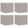 Caixas de arrumação dobráveis 4 pcs 32x32x32 cm TNT castanho 2