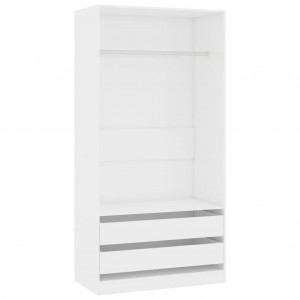 Roupeiro 100x50x200 cm derivados de madeira branco brilhante H