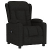 Sillón reclinable eléctrico de tela negro 3